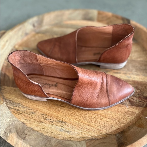 Free People Brown Leather Flats - Picture 2 of 7